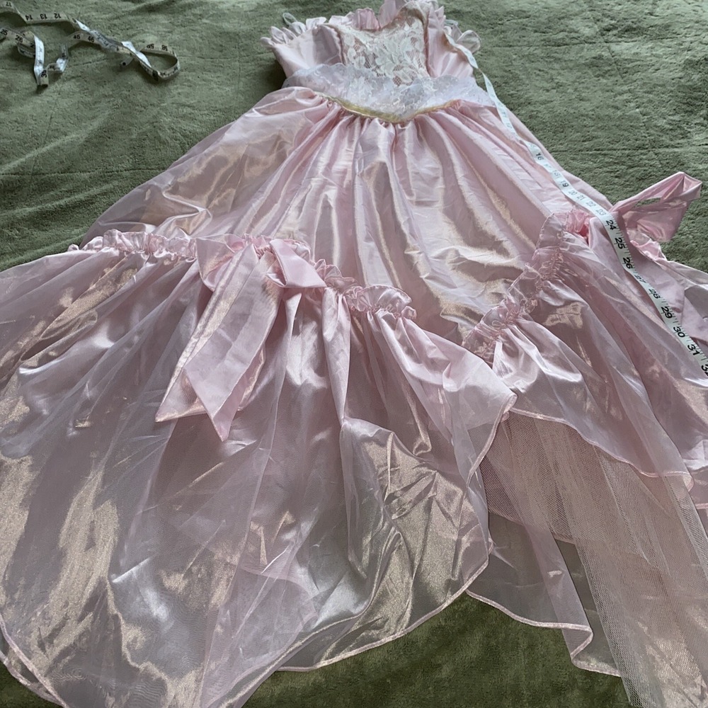 XS 1950s Dress Pink Party‎ Bow Dress VTG  SZ 5, 50s Cute Barbie Lace - Picture 2 of 16